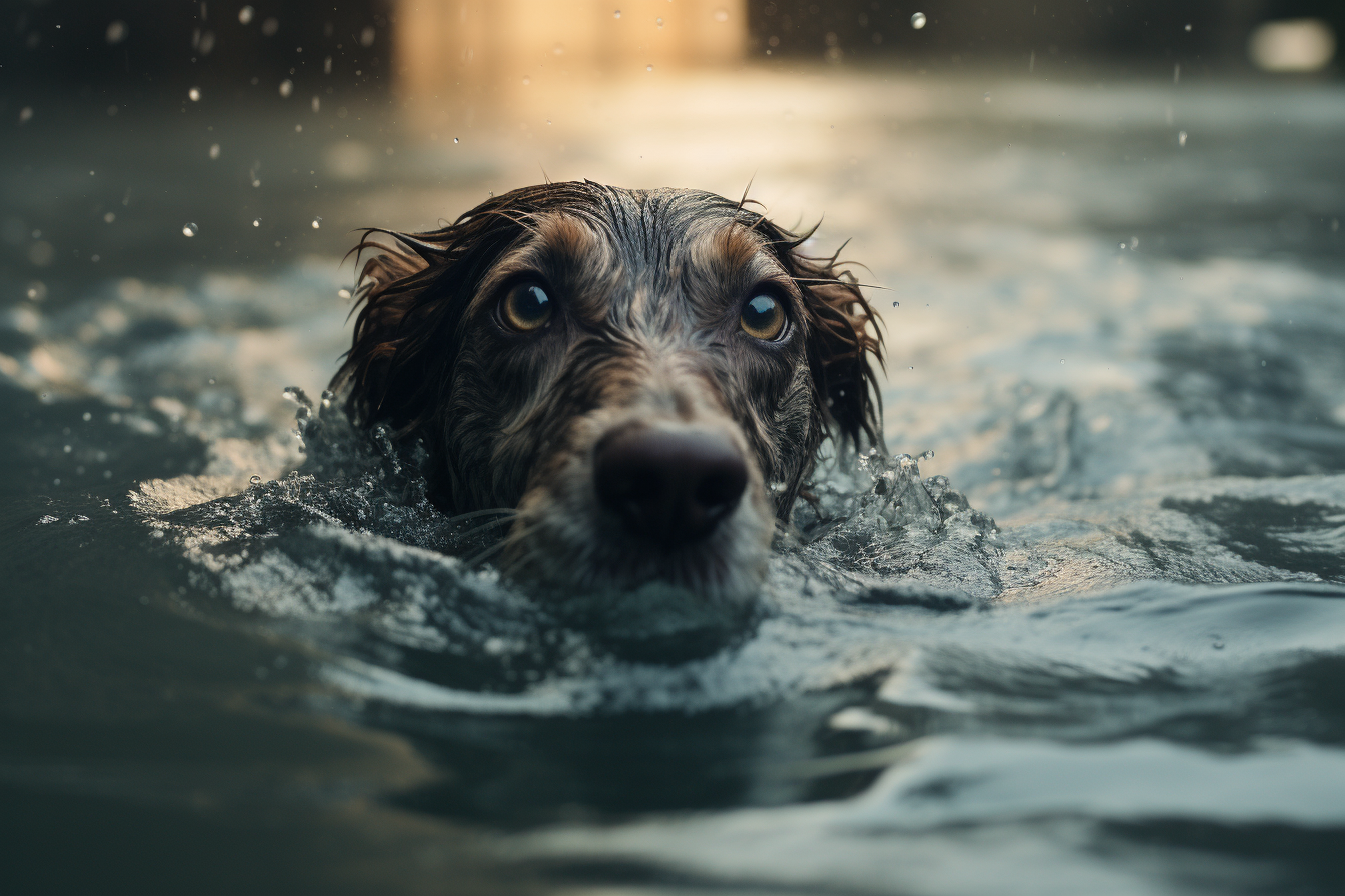 alleen goed nieuws hond in overstroming vermist